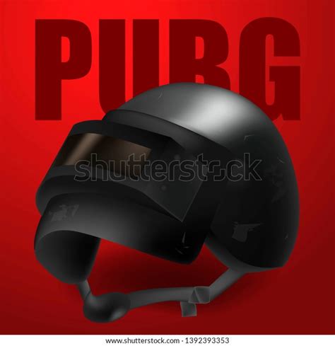 Pubg Playerunknowns Battlegrounds Game Realistic Black Stock Vector