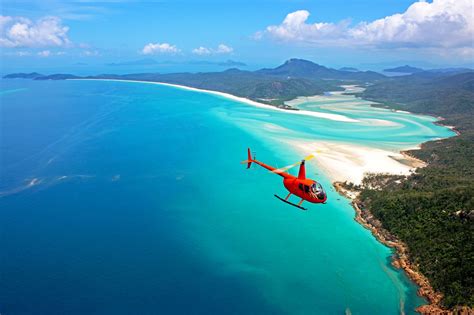 Whitsundays Scenic Flight Helicopter Land Whitehaven Beach