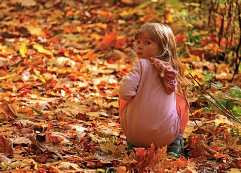 Free Images Natural People In Nature Leaf Autumn Child Deciduous