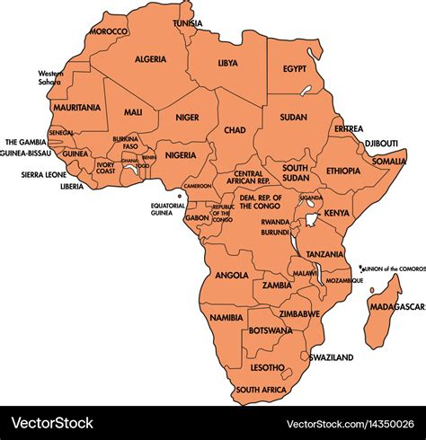 Africa Map And Its Countries Map Of World