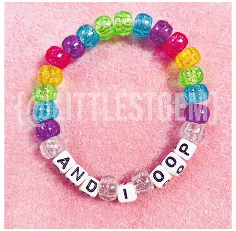 And I Oop Kandi Bracelet Pony Bead Bracelet Friendship Bracelet Best