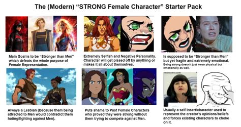 The Modern Strong Female Character Starter Pack 9gag