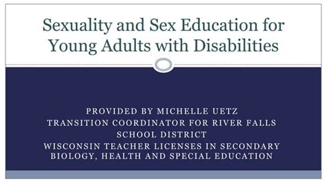sex ed for adults with disabilities ppt