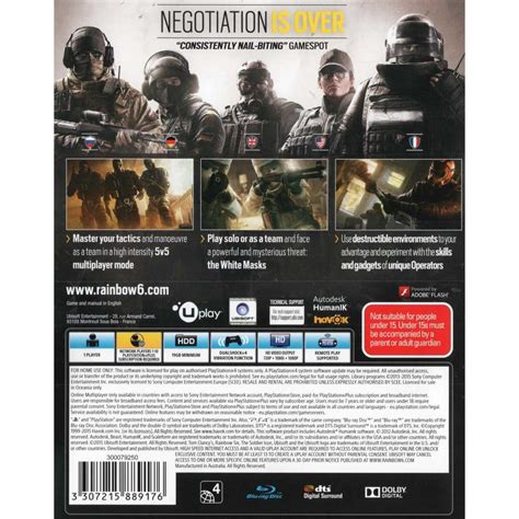 Tom Clancys Rainbow Six Siege Playstation 4 Big W