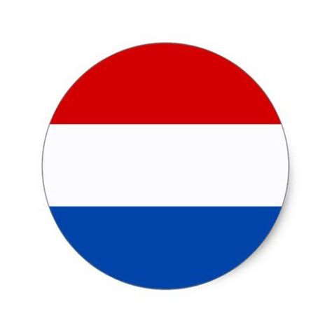 The Dutch Flag Classic Round Sticker Dutch Flag Round