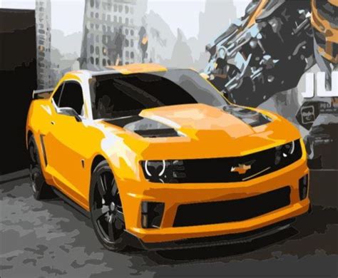 Chevrolet Camaro Bumblebee Aircraft Paint By Numbers Numeral Paint Kit