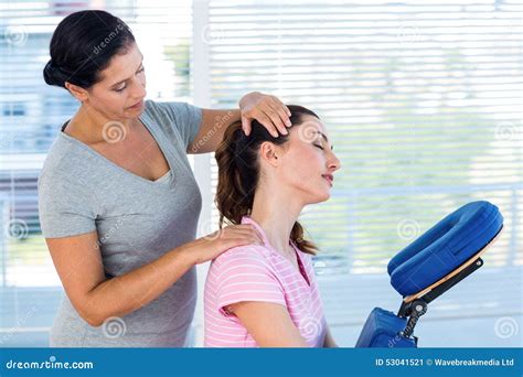 woman having neck massage stock image image of adult 53041521