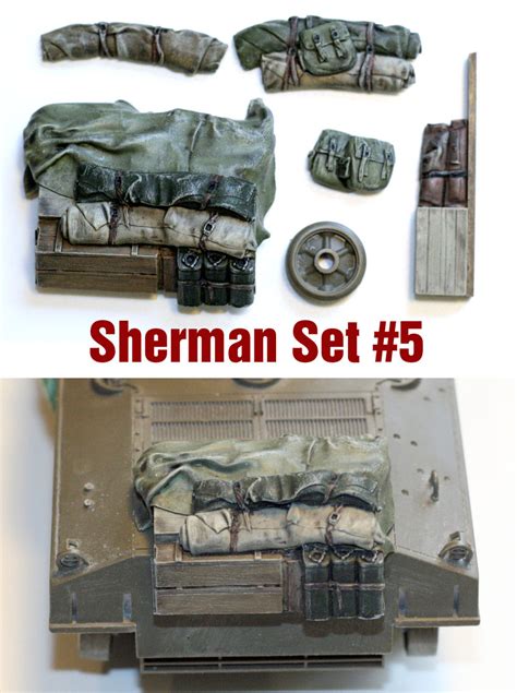Sh005 135 Sherman Engine Deck And Stowage Set 5 Brookhurst Hobbies