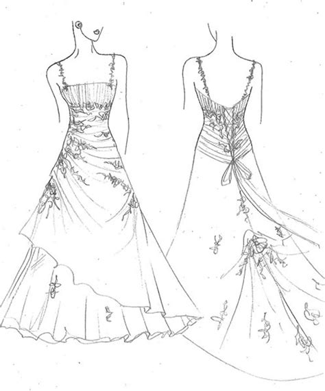 Prom Dress Coloring Pages Fashion Dresses