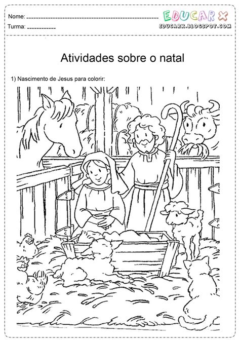 O Nascimento De Jesus Atividades