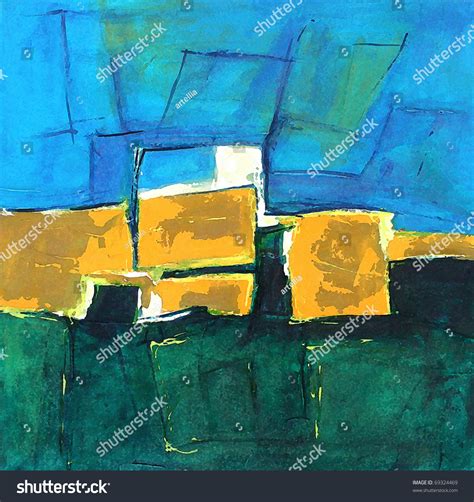 Abstract Modern Art Illustration From Landscape Painting