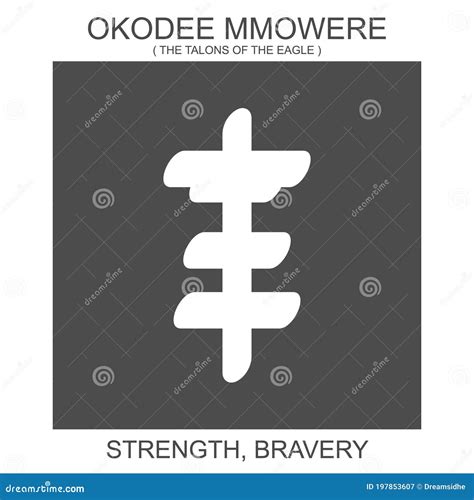 Icon With African Adinkra Symbol Okodee Mmowere Symbol Of Strength And