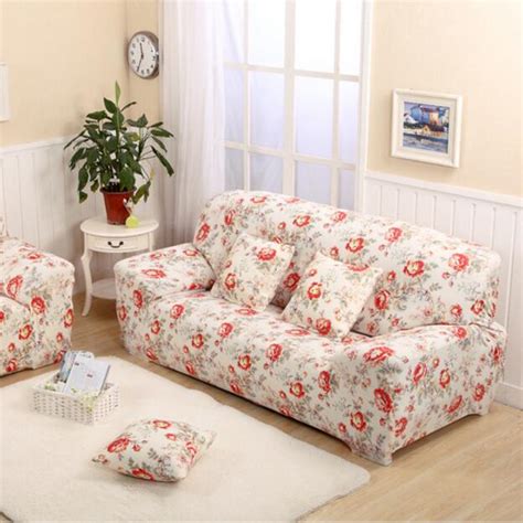 The Peony Flower Floral Stretch Sofa Cover Tight Wrap All Inclusive Big