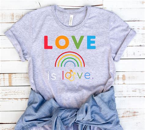 Rainbow Lgbtq Shirt Love Is Love Shirt Lgbt Pride Shirt Lbgt Etsy