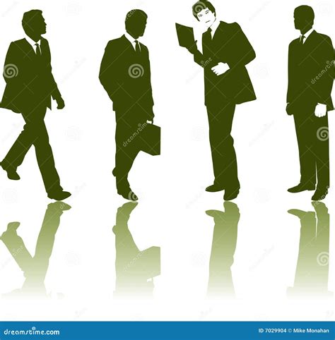 Silhouettes Of Businessmen Stock Vector Illustration Of Businessperson