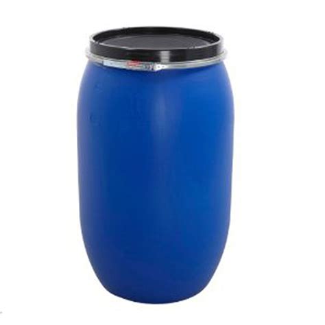 Storage Container 120 Litre Plastic Drum With Lid And Clamp From Yard