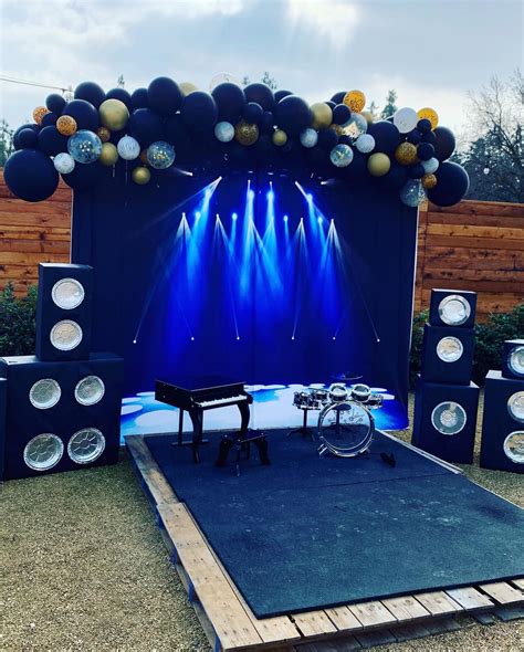 Concert Stage And Speakers Music Birthday Party Rock Star Party