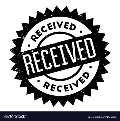 Received Rubber Stamp Royalty Free Vector Image