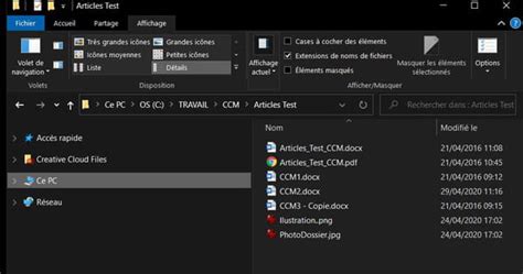 Afficher Les Dossiers Fichiers Et Extensions Cach S Sous Windows