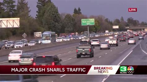 20 Vehicle Crash Snarls Highway 50 Traffic In Sacramento County Youtube