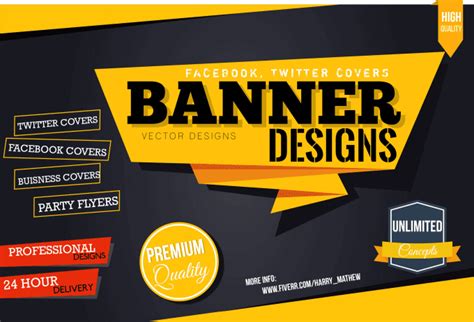 Design A Professional Facebook Coverbannerheader In 24 Hours By Harry