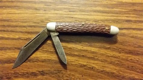 Antique Ulster 2 Blade Usa Black Handle Folding Pocket Knife Antique