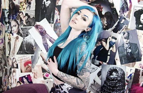 Wallpaper Cosplay Anime Blue Hair Tattoo Hands On