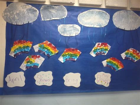 If april brings showers, which month brings flowers? April showers bring May flowers bulletin board created by ...