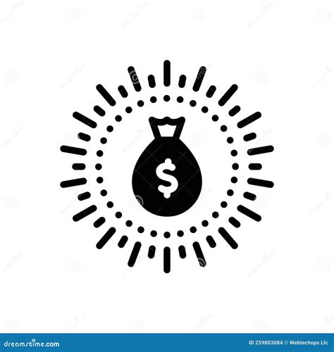 Black Solid Icon For Ventures Investment And Capital Stock Vector