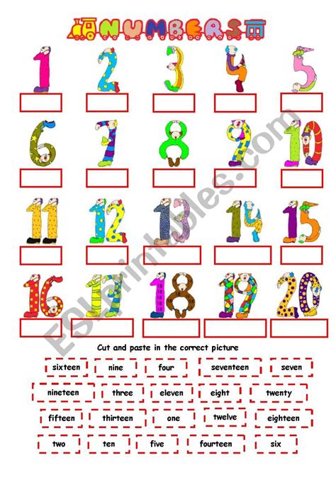 English Numbers 1 99 Worksheet Numbers The Numbers Worksheet