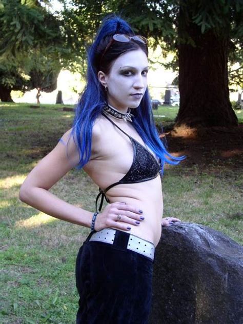 Outdoor Nude Gothic Teen With Blue Hair Porn Pictures Xxx Photos Sex