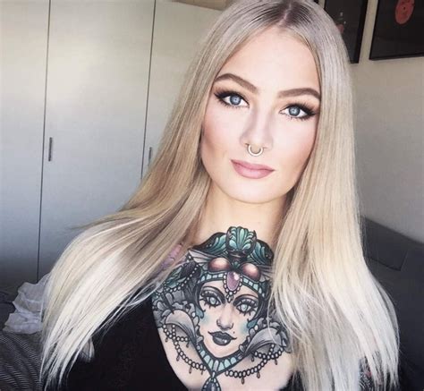Katrin Berndt Girl Tattoos Tattoos For Women Tattooed Women Tattoed Girls Inked Girls Nose