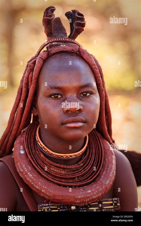 Himba Woman Poses For Portrait With Traditional Jewelry On In