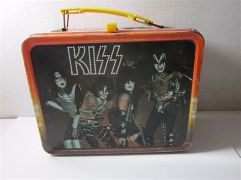 Rare Original Kiss Lunch Box 1977 Estate Find All Metal Original 1889501265