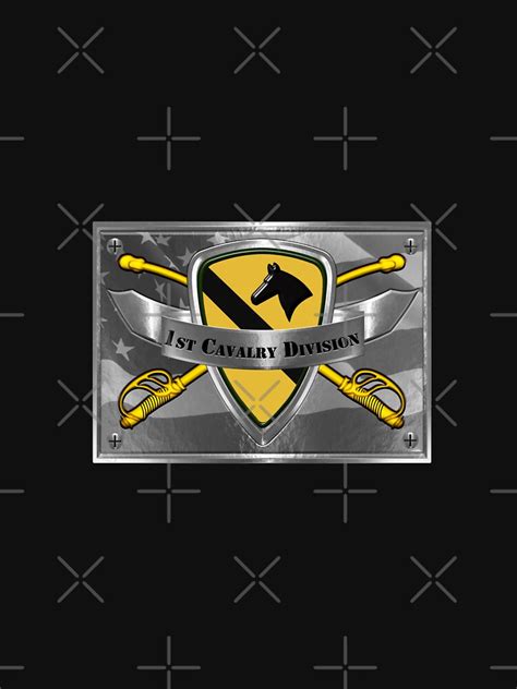 1st Cavalry Division With Crossed Sabers T Shirt For Sale By