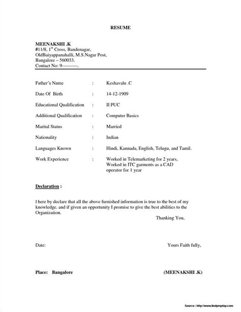 The design of this resume should be simple. Basic Resume Format Word File Download | Basic resume ...