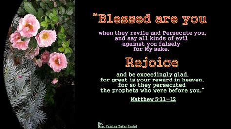 Matthew 511 12 Blessed Are You When People Insult You Persecute You