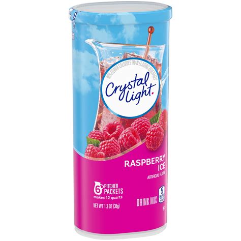 Crystal Light Raspberry Ice Powdered Drink Mix Caffeine Free 13 Oz