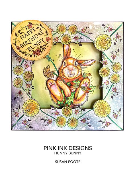 Pink Ink Designs A5 Clear Stamp Set Hunny Bunny Michaels