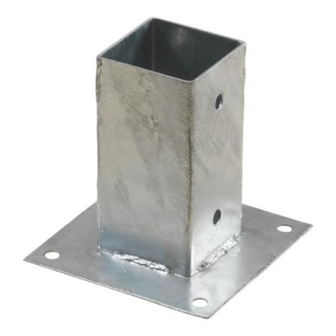 7 x 7 cm ou 9 x 9 cm. CUBIC platine d'ancrage au sol pour poutres 7x7 cm