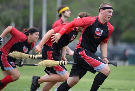 Muggle Quidditch Players Hold A Broom Between Their Legs Quidditch