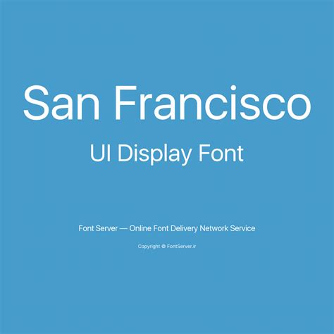 San Francisco Sf Ui Display Font Fontserver