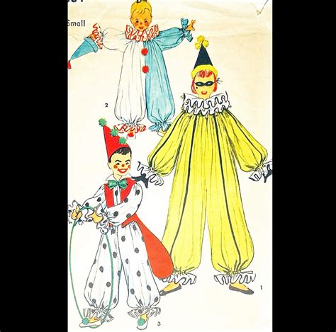 Simplicity 4864 S Pierrot Clown Costume Pattern Easy Etsy