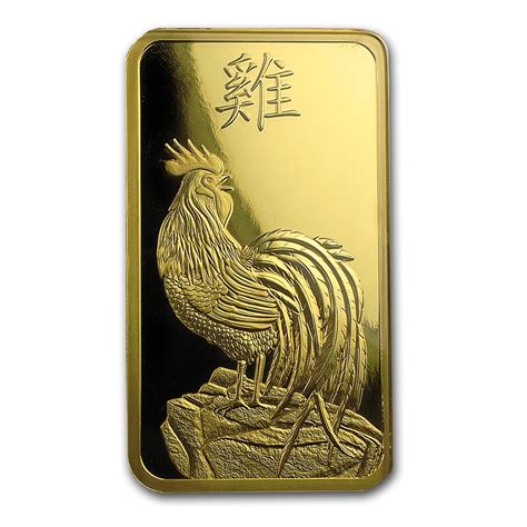 A 100 gram gold bar from pamp suisse. 100 Gram PAMP Suisse Gold Bar - Lunar Rooster Series
