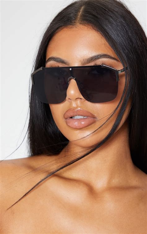 black over sized tinted sunglasses prettylittlething aus