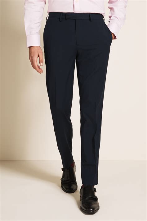 Tailored Fit Blue Trousers Buy Online At Moss