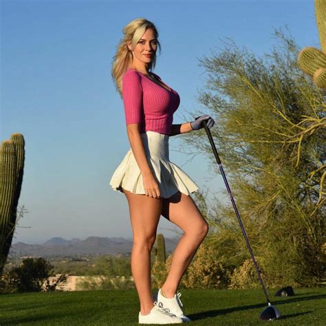 Claire Hogle Puts On A Leggy Display In Short Skirt While Golfing