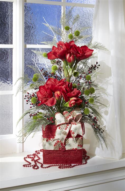 Amaryllis Arrangement Make It Fun Christmas Floral Arrangements