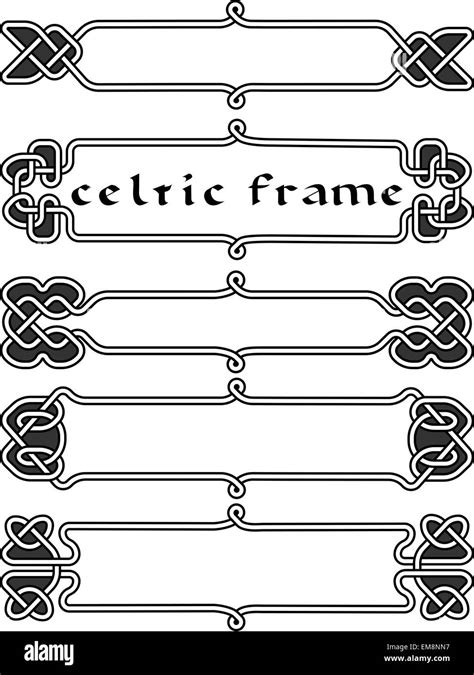 Set Celtic Frame Stock Vector Image And Art Alamy