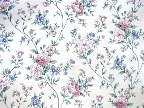 Blue Vintage Floral Pattern Background